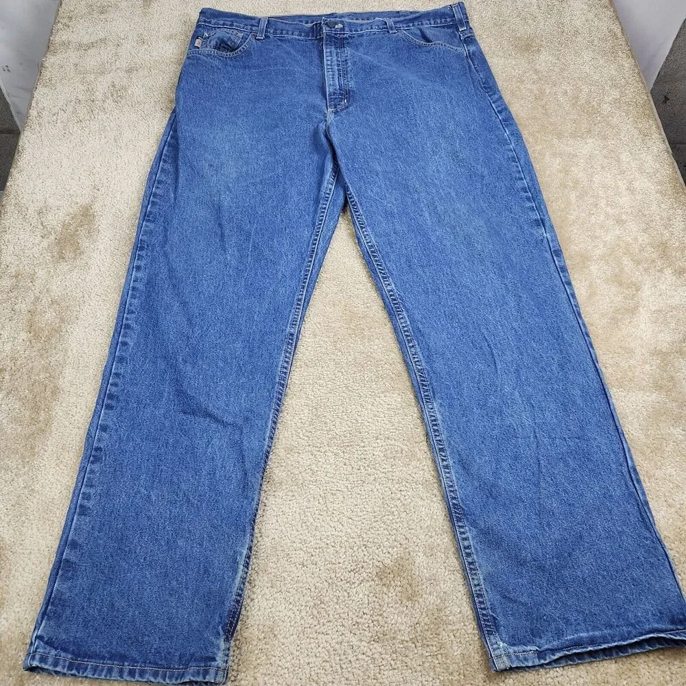 Carhartt FR Relaxed Fit Jeans Mens 42x32 Blue Fire Resistant Denim Straight A229